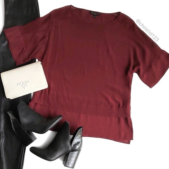 Banana Republic Silk Sheer Panel Top - Picture 1 of 8